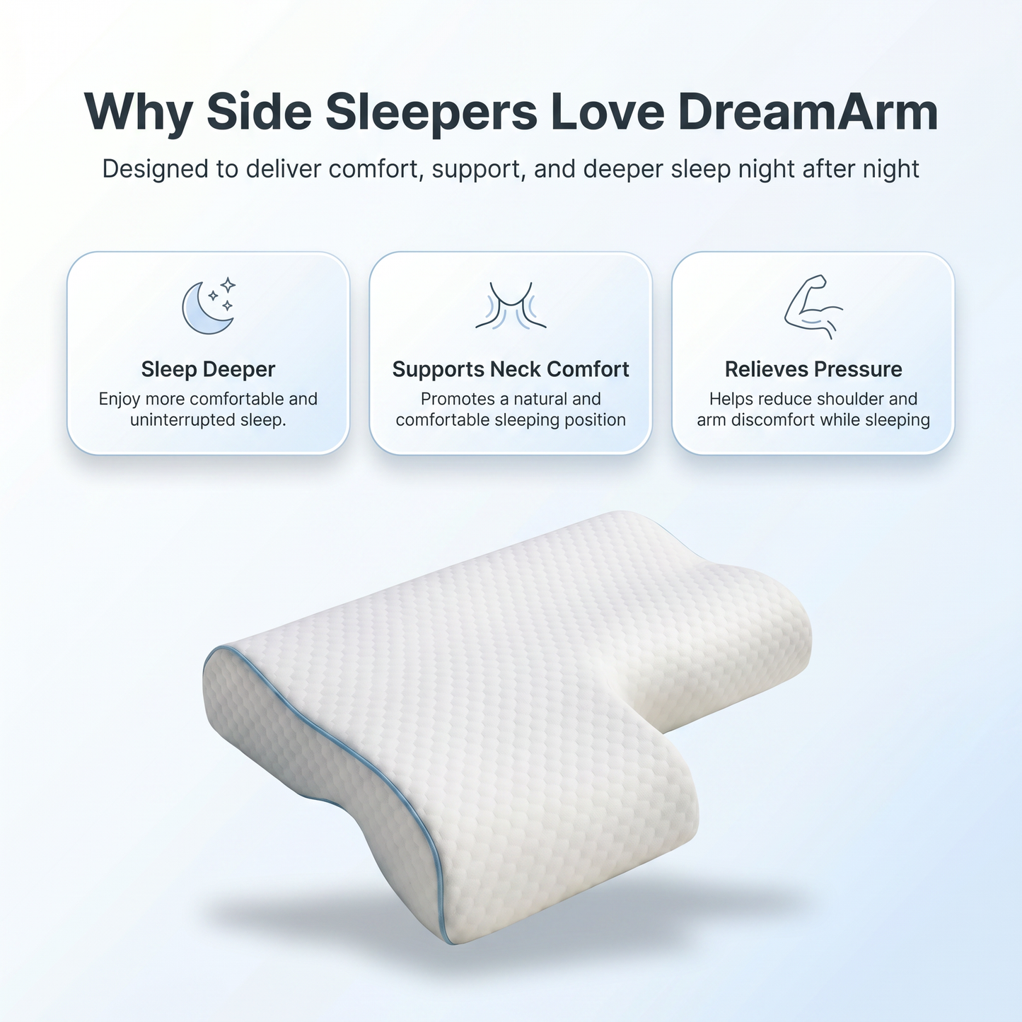 Liventor™ DreamArm – Shoulder Relief Pillow for Side Sleepers
